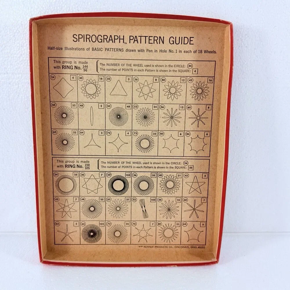 Vintage Kenner's New Spirograph No. 401 Geometric Drawing Game Toy NEAR COMPLETE